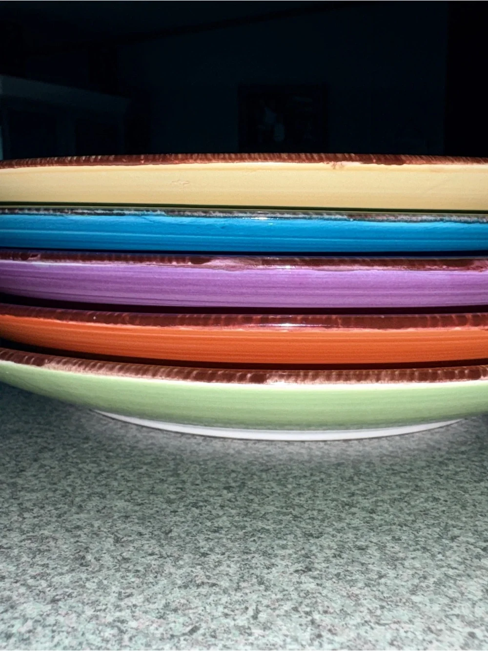 10 piece Vibrant Five-Piece Ceramic Plate & Bowl 🥣 Set — Multicolor - Stoneware